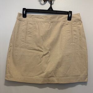 Banana Republic Factory Beige Cotton Mini Skirt